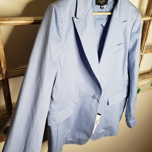 Max Mara NEW Azzurro Cotton Twill Blazer Ladies size 16 - Picture 6 of 13